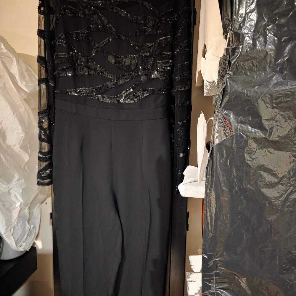 REISS Salie Sequin Embroidered jumpsuit UK 10/US 6